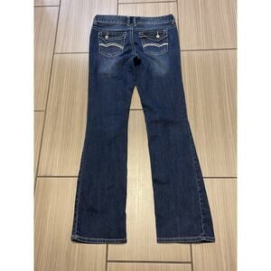 y2k grunge streetwear rodeo western Rue 21 low rise slim bootcut jeans women 7/8